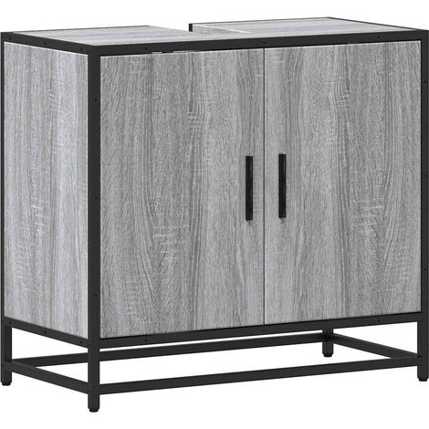 vidaXL Mobile Lavabo Bagno Grigio Sonoma 65x33x60 cm Legno Multistrato (1/5)