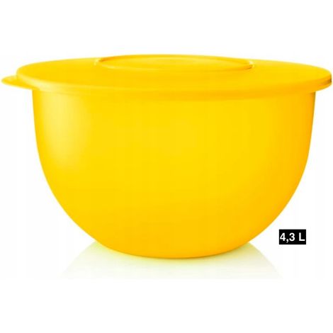 Ciotola Tupperware New Wave da 4,3 litri, colore giallo.