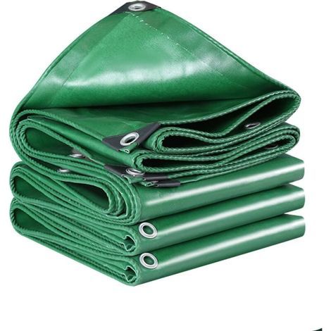Bâche PVC extra imperméable 420 g/m² avec œillets renforcés pour meubles, verte (2 m x 3 m) (1/5)