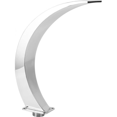 Buachois Fontaine de Cascade pour Piscine, Filet d'eau Courbé en Acier Inoxydable 304 avec Raccord Fileté Intérieur, Fontaine de Jardin pour Aires de Jeux et Piscines Extérieures (1/5)