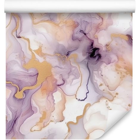 Papier peint encre gris clair et blanc pour salon et chambre 50x1000 cm (1/5)