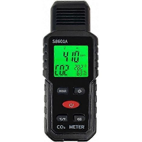 Détecteur de dioxyde de carbone 3 en 1 et moniteur de qualité de l'air - Détecteur portable de dioxyde de carbone 5000 ppm pour la mesure de la qualité de l'air intérieur, de la température et de l'hu (1/5)