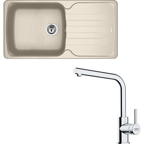 Pack évier XL Antea Fragranit café crème 970 x 500 x 210 mm + mitigeur Lina L - Franke (1/5)