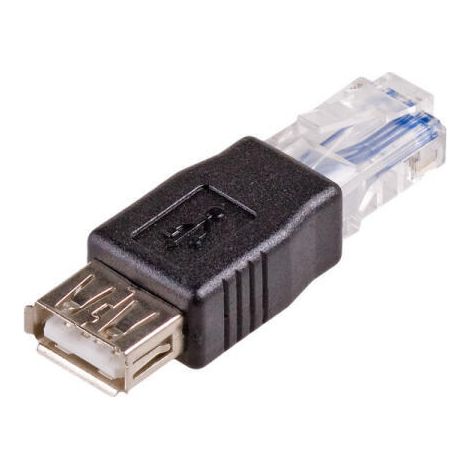 Adaptador Ethernet LAN Akyga AK-AD-27 USB 2.0 a RJ45 para routers hembra/macho (1/3)