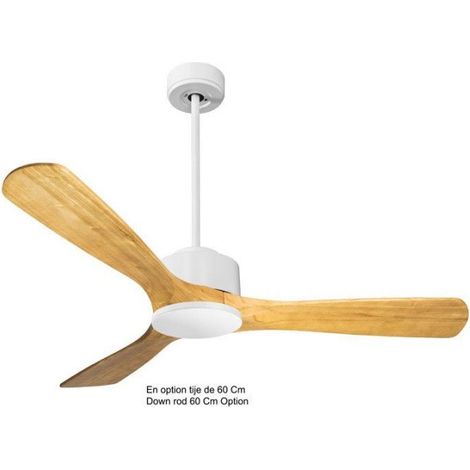Modulo de KlassFan - Super déstratificateur d'air avec thermostat  sans Lumière blanc bois clair idéal 25 à 40 m² KLDC4P6SW132
