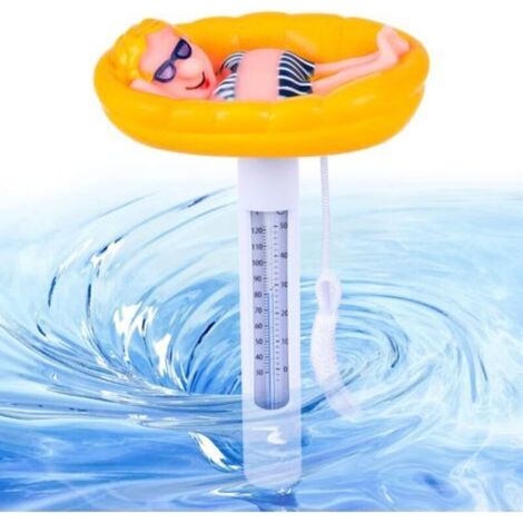 BUNTHAUS Thermomètre Flottant, Thermomètres de Piscine Flottant, Forme d'animal de Dessin Animé À Eau Thermomètre avec Corde pour Piscines Intérieures Extérieures (1/5)