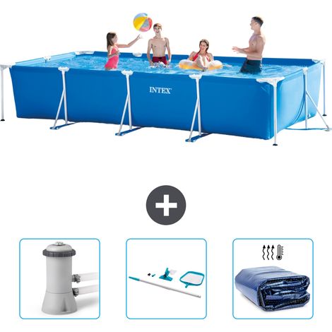 Intex Piscine Tubulaire Rectangulaire - 450x220x84 cm - 4-pièces SCB81