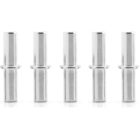 Lntyq 100pcs Nickelé Ø5mm Taquets Pour Étagères Support d'Étagère Métallique Goujons de Support d'Étagère, Broches à Chevilles Pour Armoires de CuisineM5 x 25MM