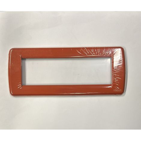 VIMAR - PLACCA IDEA RONDO' 6 MODULI COLORE CORALLO