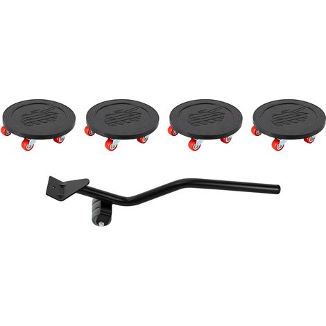 Lot de 4 roulettes de transport pour meubles - Avec 6 roulettes de transport - Roulettes rotatives à 360° - Pour meubles lourds - 4 roulettes de meubles + 1 lève-charge (1/5)