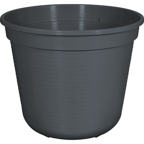 Geli – Pot de fleurs STANDARD – Anthracite, plastique PP, Ø 24 cm, 5,5 l