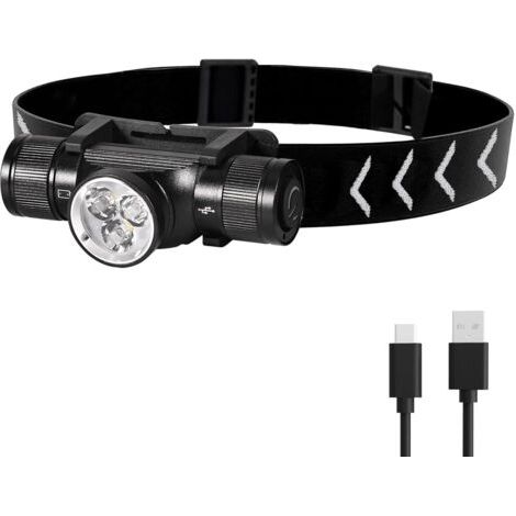 H330 Lampe Frontale, 1500 Lumens Lampe Frontale LED Rechargeable, IP66 Étanche Torche Frontale, 5 Modes d'Éclairage pour Cyclisme Camping Randonnée Bricolage [Classe énergétique A+++] (1/5)