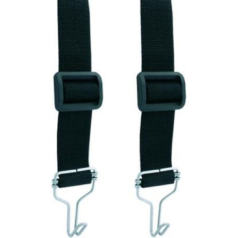 Coppia spallacci regolabili con fibbie e ganci, accessorio per decespugliatore (1/3)