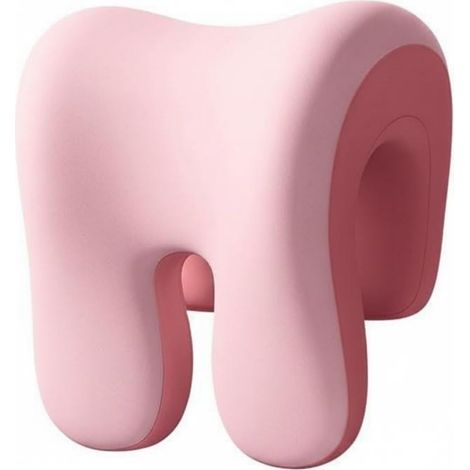 Office Pillow, Ergonomic Headrest Pillow, Rest Pillow, Chair Cushion, Memory Foam, Cervical Support, Soft Ventilated Cover, Double Pink (1/5)