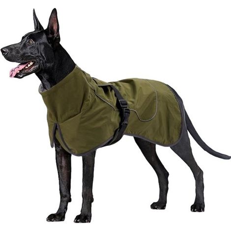 Cappotto per cani impermeabile e antivento - calda fodera in pile - cappotto invernale traspirante e riflettente - perfetto per le giornate fredde - Taglia L (1/5)