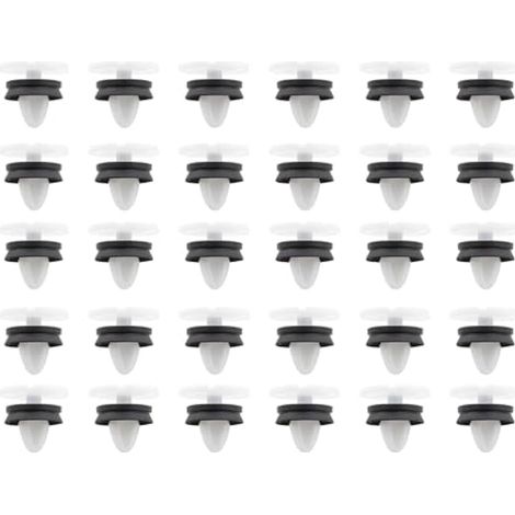 30pcs Clips de Fixation Attaches Garniture, Voiture Panneau de Porte Intérieures Clips Rivet Plastique, 7703077476 Compatible Peugeot 308 Citroën DS4 Renault Megane 3 Laguna 3 (1/4)