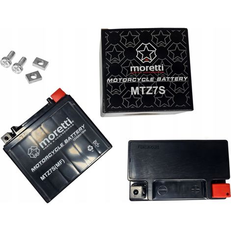 Moretti Gel-Batterie 12V 6Ah 130A YTZ7S MTZ7S Quad-Cross-Scooter-Motor (1/5)