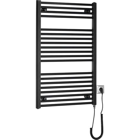 Aqualine Handtuchheizkörper - Heizelement 60x96 cm, 400 W, mattschwarz ILE96TB (1/5)