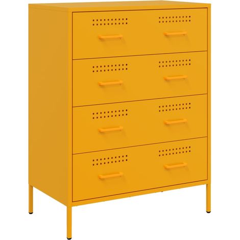 Sideboard Senfgelb 68x39x89 cm Stahl vidaXL (1/5)
