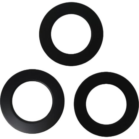 3 Pezzi Coperchi Rotondi Nero Per Faretti Led FP8705W