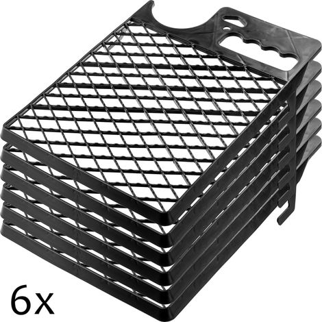 KADAX Abstreifgitter, aus Kunststoff, 30.5x23 cm, Malergitter, 6 Stück, schwarz