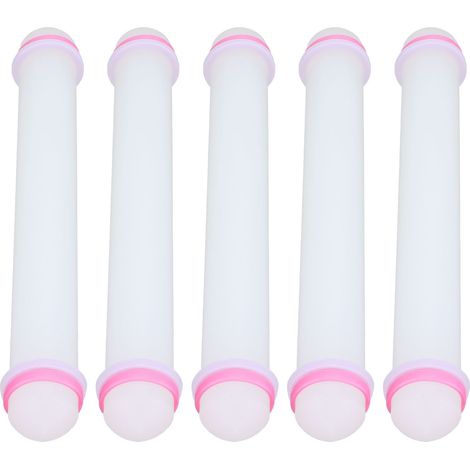 Rouleau à pâtisserie antiadhésif lot de 5, outil de cuisine en argile souple de qualité alimentaire, rouleau de poterie pour étaler pâte, ustensile de boulangerie. (1/5)