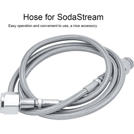 Adaptateur et Kit de Raccordement pour CO2 avec Flexible Extérieur de 1.5m (TR21-4 W21.8-14) - Flexible Soda Argent (1/5)