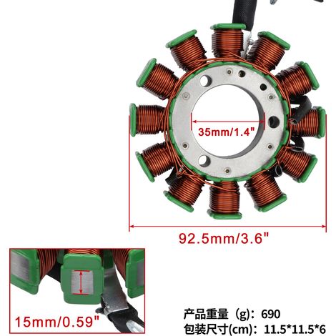 GOOFIT Motorrad-Statorspulen-Zubehör für Stator Mirage 250 (01-09) (1/4)
