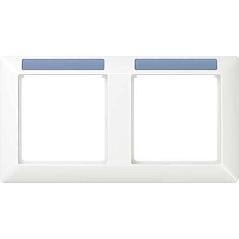JUNG CADRE HORIZONTAL 3 COMPARTIMENT INCASSABLE AVEC FENÊTRE 9 X 56 MM AS 500 BLANC ALPIN, 1 PIÈCE, AS 5830 BF INA WW