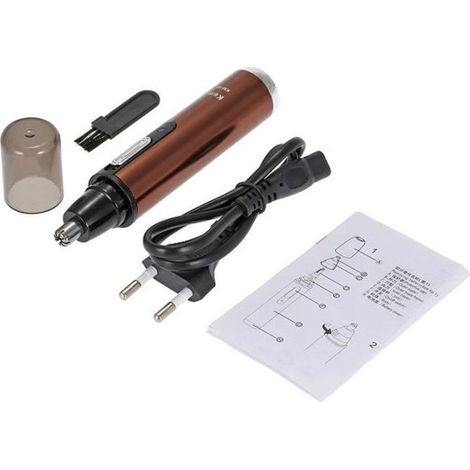 KEMEI KM-6619 Wiederaufladbarer Nasen- und Ohrhaartrimmer – TOMTOP – Klinge aus Edelstahl – 40 Minuten Akkulaufzeit (1/5)
