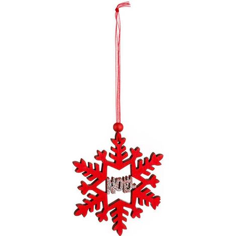 Weihnachtsanhänger Holz Flake Pailletten -