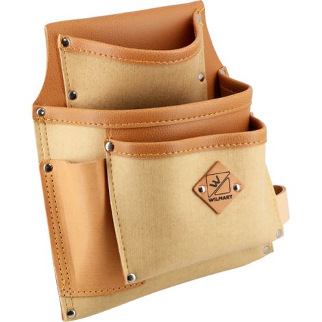 Poche à Clous 3 Poches Wilmart – PVC Enduit & Porte-Marteau (26x29cm)