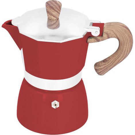 Praktische Kaffeemaschine aus Aluminium, achteckige Moka-Kanne, zweilagige Struktur zum Filtern von Kaffee, leicht und (5)