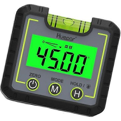 Winkelmesser, digitale Wasserwaage, Mini-Gehäusewasserwaage, Winkelmesser mit magnetischer V-Nut-Basis, hintergrundbeleuchtetem LCD-Neigungsmesser, Neigungsmesser für Schreinerarbeiten, Bauwesen und K (1/5)