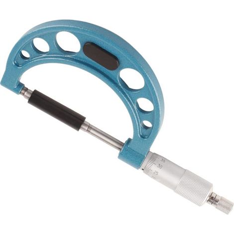 Micromètre Extérieur en Acier Inoxydable Jauge D'épaisseur de Micromètre Extérieur de Haute Précision avec clé 0,01 Mm Outil Micromètre Externe pour une Mesure Précise de (50-75mm) (1/5)
