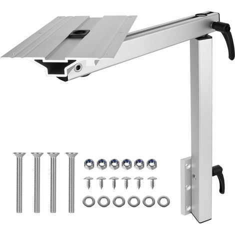 Applicable Pied de Table Amovible, Pieds de Bureau Support de Table Pivotant 360 Degrés Table Marine/RV Amovible Réglables de Meubles de Bricolage pour Camping-Car Caravane (Table Leg Only)