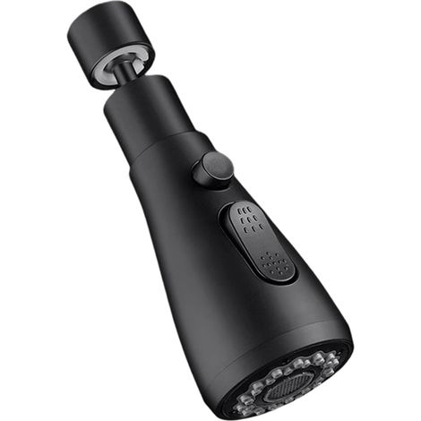 Extensión de grifo, rociador giratorio de 360 grados, elevador de ducha, tres modos, negro. (1/5)