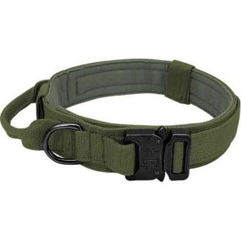 Collar Táctico para Perro K9, Talla M - Ideal para Adiestramiento, con Hebilla de Metal de Liberación Rápida y Asa de Control para Entrenamiento de Cachorros, Alta Calidad