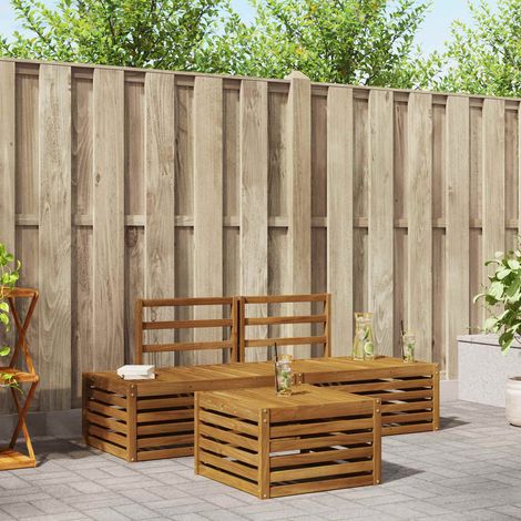 vidaXL Ensemble de canapés d'extérieur Naturel 59 x 59 x 37 cm (1/5)