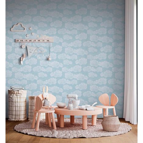 Papier peint Bleu Lilly & Luis Papier peint "771431" (1/4)