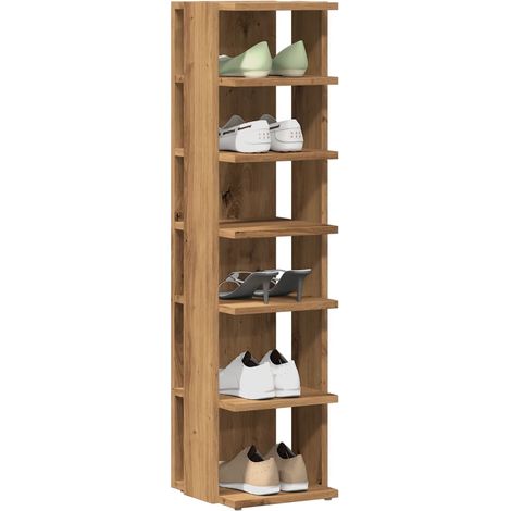 vidaXL Armoire à chaussures chêne artisanal bois d'ingénierie