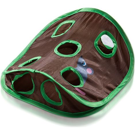 Jouet pour chat, trou de souris à neuf trous avec cloche sonore, balle de capture, jouet éducatif, divertissement personnel, développement de l'ennui, trou de chat intellectuel (1/4)