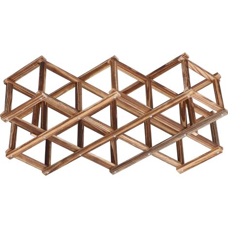 Weinschrank, faltbar, elegant, großes Fassungsvermögen, Weinregal aus Holz für 10 Weinflaschen (1/5)