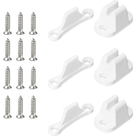 3 Pièces Serrure Porte pour Camping Car Plastique Retenue de Porte Caravane avec 12 Vis Bloc Porte Camping Car en Forme de T Bloc Porte Caravane (1/5)
