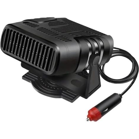 Chauffage de voiture portable, ventilateur de voiture allume-cigare 12 V, rotatif à 360°, angle incliné à 90°, déshumidificateur de voiture pour un dégivrage et un désembuage rapides des pare-bri (1/5)