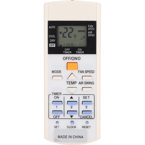 Robuste, weiße ABS-Fernbedienung für Klimaanlagen, Zubehör für A75C3297 (Batterie nicht enthalten).