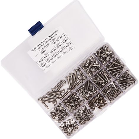 240 vis autotaraudeuses à tête cruciforme en acier inoxydable M3 M4 M5 pour le travail du bois (1/5)