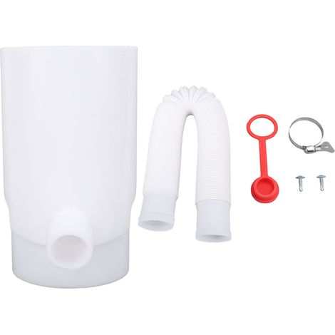 Système de récupération d'eau de pluie de 10 cm. Déflecteur de descente de gouttière rond et efficace pour systèmes d'irrigation et aquariums. Blanc. (1/5)