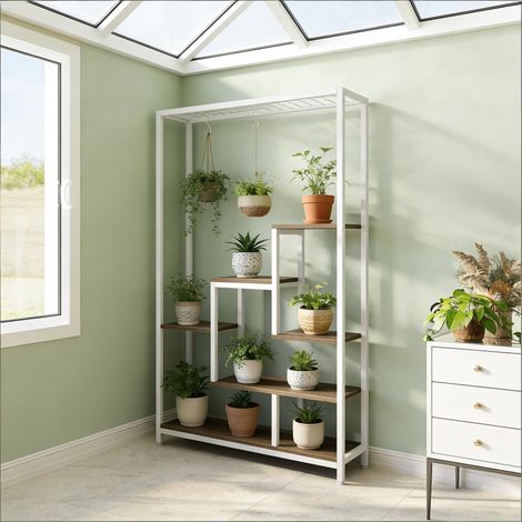 Présentoir de Collection Verfeinert, grand étagère pour plantes, bibliothèque décorative