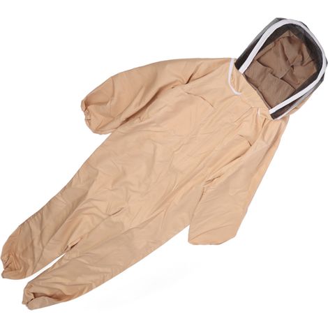 Vollständiger Schutzanzug aus Segeltuch für Imker mit Handschuhen für Damen und Herren, hellbraun (1/5)